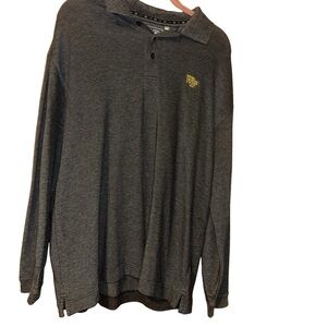 Cutter & buck Wake Forest Demon Deacons gray long sleeve Polo Shirt size XL